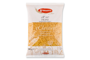 Паста з муки твердих сортів пшениці Filini №107 Granoro м/у 500г