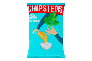 Чипсы картофельные Сметана с зеленью Chipster's м/у 100г