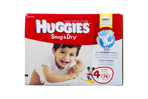 Huggies Snug & Dry Diapers Disney Big Pack 4 22-37 lb - 74 CT
