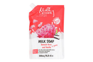 Крем-мило молочне Дамаська троянда і ваніль Milky Dream 500мл