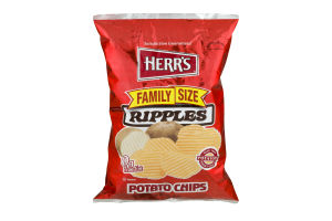 Herr's Potato Chips Ripples Family Size