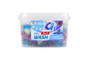 Средство для стирки в виде капсул 3в1 Горная свежесть Pro Wash 60х15г