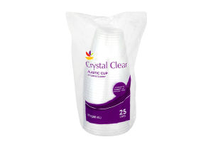 Ahold Crystal Clear Plastic Cups - 25 CT