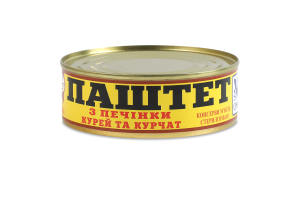 Паштет з печінки курей та курчат стерилізований Онисс з/б 240г