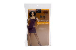 L'eggs Brown Sugar Ultra Ultra Sheer Regular Panty Sandalfoot Off Black Extra Large