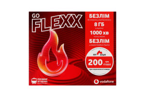 Пакет стартовий Flexx Go Vodafone 1шт
