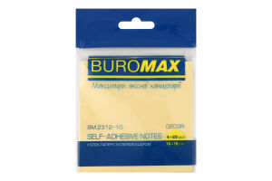 Блок бумаги с клейким слоем 76х76мм 4х25 листов №BM.2312-10 Decor Buromax 1шт