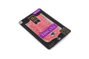 Ковбаса нарізка з м'яса птиці Тоскана Gremio с/к в/с лоток 0.075кг