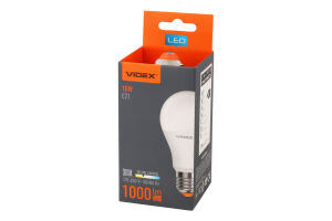 Лампа світлодіодна 10W 1000lm E27 3000К A60е Videx 1шт