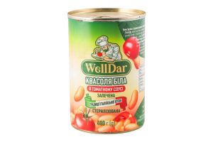 Фасоль белая в томатном соусе запеченная WellDar ж/б 400г