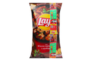 Чипсы картофельные Мясная сковорода с грибами Lay's м/у 120г