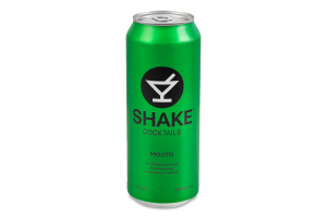 Напій слабоалкогольний 500мл 7% сильногазований Мохіто Cocktails Shake з/б