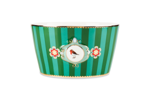 Миска PIP Studio LoveBirds MedalStripes зелен 15см