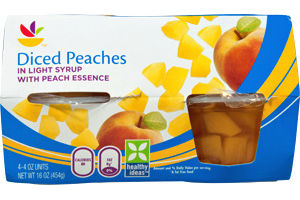 Ahold Diced Peaches in Light Syrup - 4 CT