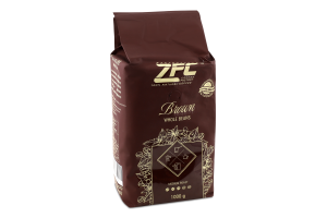 Кава Brown в зернах смажена 1кг м/у ZFC