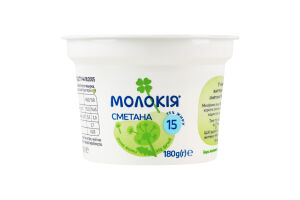 Сметана 15% Молокія ст 180г