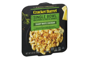 Cracker Barrel Single Bowl Macaroni & Cheese Dinner Sharp White Cheddar