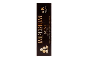 Мороженое Со вкусом ванили, Клубничное, Черное печенье Imperium mini Rud к/у 222г