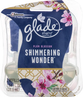 Glade Plugins Scented Oil Plum Blossom Shimmering Wonder Refills - 2 CT