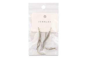 Сережки сірий метал без застібки в асортименті