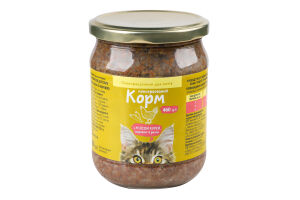 Корм д/котів Українська зірка 460 г з м’ясом курей/морквою та рисом