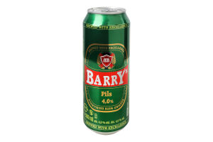 Пиво Barry's Pils світле 4% з/б