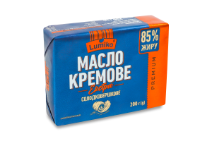 Масло сладкосливочное 85% Кремовое Экстра Lumiko м/у 200г