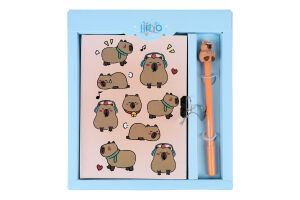Блокнот ZiBi KL Capybara1 замок+ручк 203х225 50арк