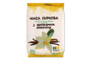 Маса сиркова 23% десертна молоковмісна солодка з ароматом ваніліну ПП Дживальдіс м/у 185г