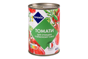 Томаты целые бланшированные Премія ж/б 400г