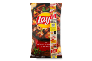Чипси картопляні М'ясна пательня з грибами Lay's м/у 120г