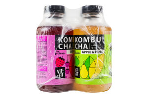 Напитки брожения фильтрованные непастеризованные Kombucha Apple&Pear + Berry + Grape&Apple Vit-Fit м/у 4х0.5л
