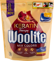 Капсулы для стирки для цветных тканей Keratin therapy Woolite 33х20г