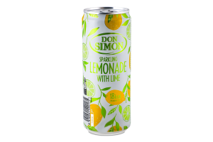 Напиток безалкогольный соковый среднегазированный со вкусом лайма Lemonade Don Simon ж/б 330мл