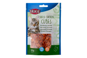 Лакомства для котов с сыром и курицей Cheese Chicken Cubes Trixie д/п 50г