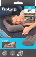Подушка надувная флоковая 42х26х10см №67121N Bestway 1шт