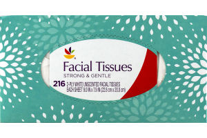 Ahold Facial Tissues White Unscented - 216 CT