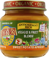Earth's Best Stage 2 Organic Sweet Potato Apricot Veggie & Fruit Blends Baby Food