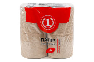 Бумага туалетная макулатурная ТМ "1" 4шт