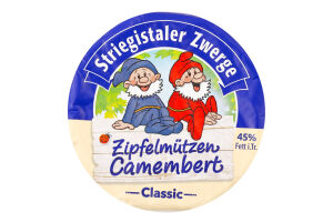 Сир 45% м'який з пліснявою Camembert Striegistaler Zwerge м/у 125г