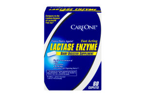 CareOne Lactase Enzyme Dairy Digestive Supplement Caplets - 60 CT
