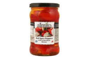 Перець червоний гострий з начинкою з вершкового сиру Almito c/б 270г