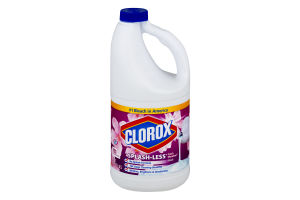 Clorox Splash-Less Bleach, Fresh Meadow Scent, 55 Ounces