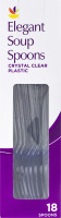 Ahold Elegant Soup Spoons Crystal Clear Plastic - 18 CT