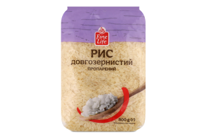 Рис длинозернистый шлифованный пропаренный Fine Life м/у 800г