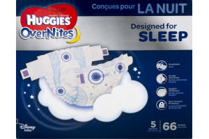 Huggies OverNites Diapers Size 5 - 66 CT