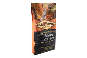 Корм д/цуценят великих порід з лососем та індичкою сухий 12кг Карнілав