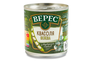 Квасоля відварена стерилізована Ніжна Верес з/б 200г