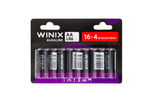 Батарейка AA 1.5V LR6 Alkaline Winix 20шт