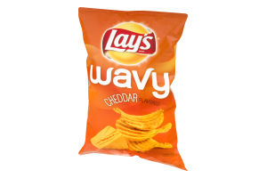 Lay's Wavy Potato Chips Cheddar